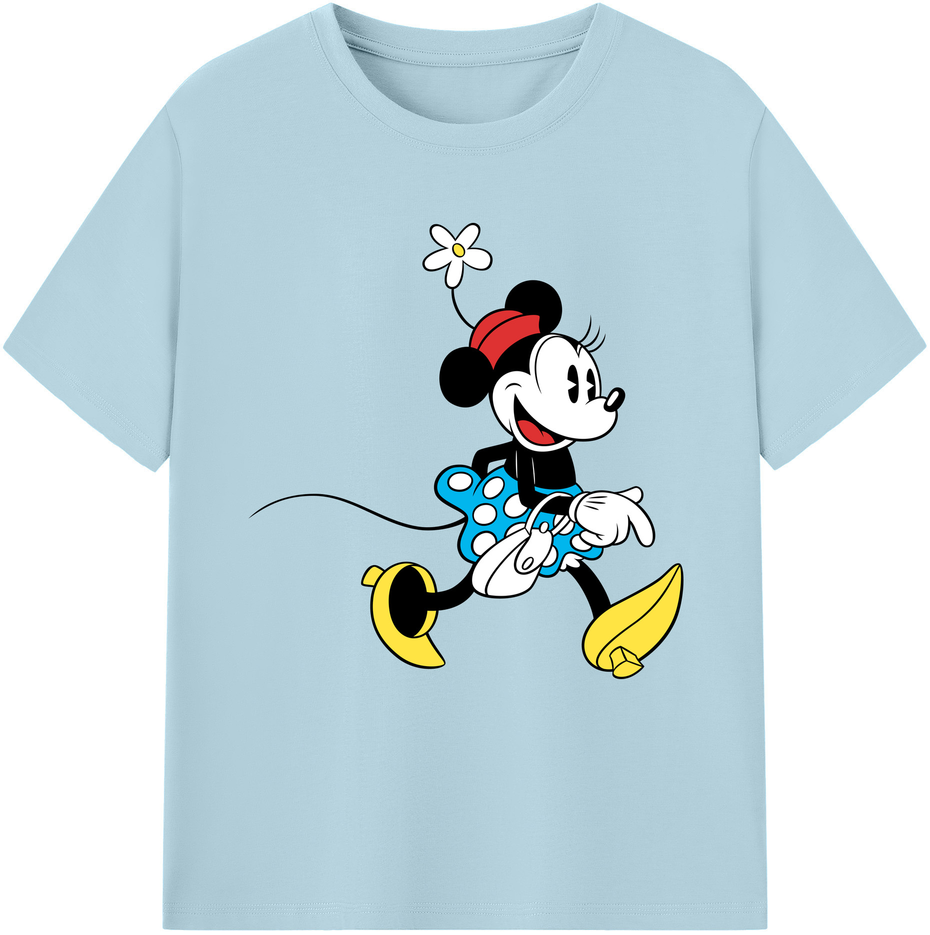 （画像用） ミッキーマウス Mickey Mouse 綿100％半袖Tシャツ（フロントプリント）